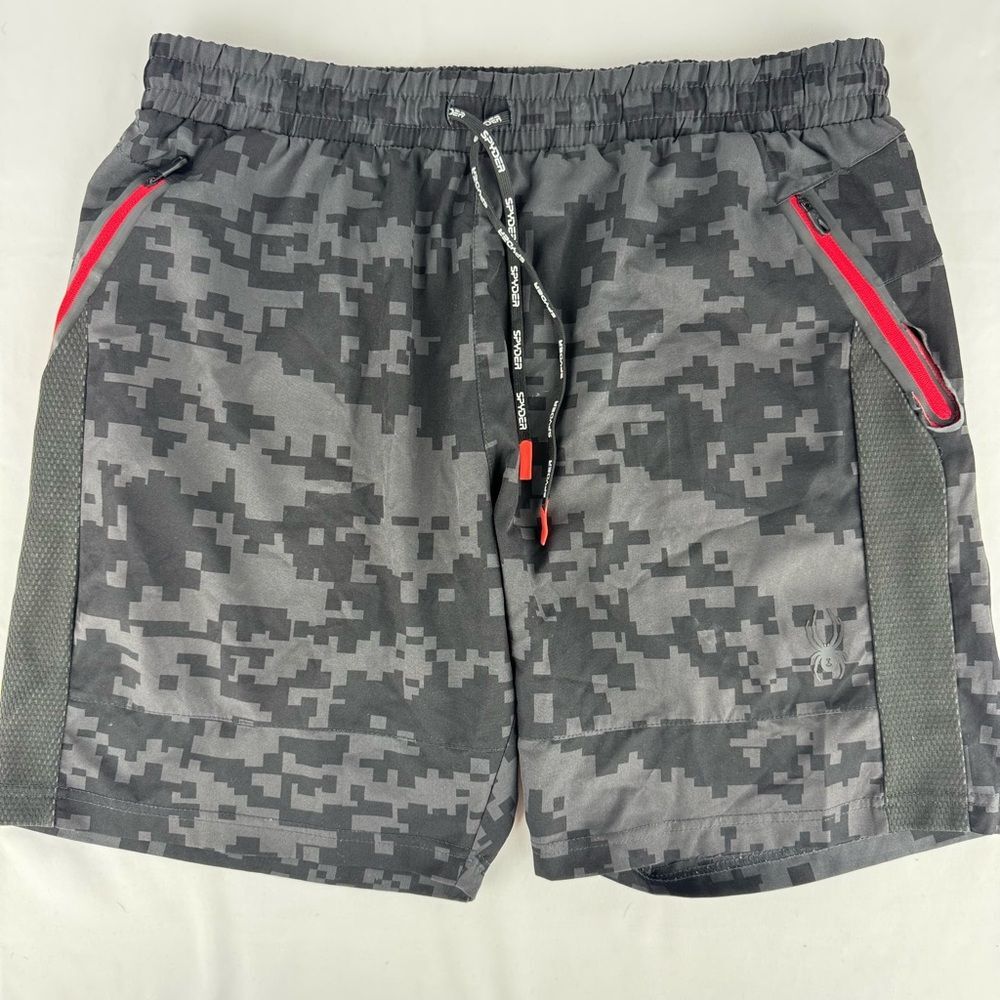 Spyder Active Camo Athletic Drawstring Shorts - Picture 1 of 7